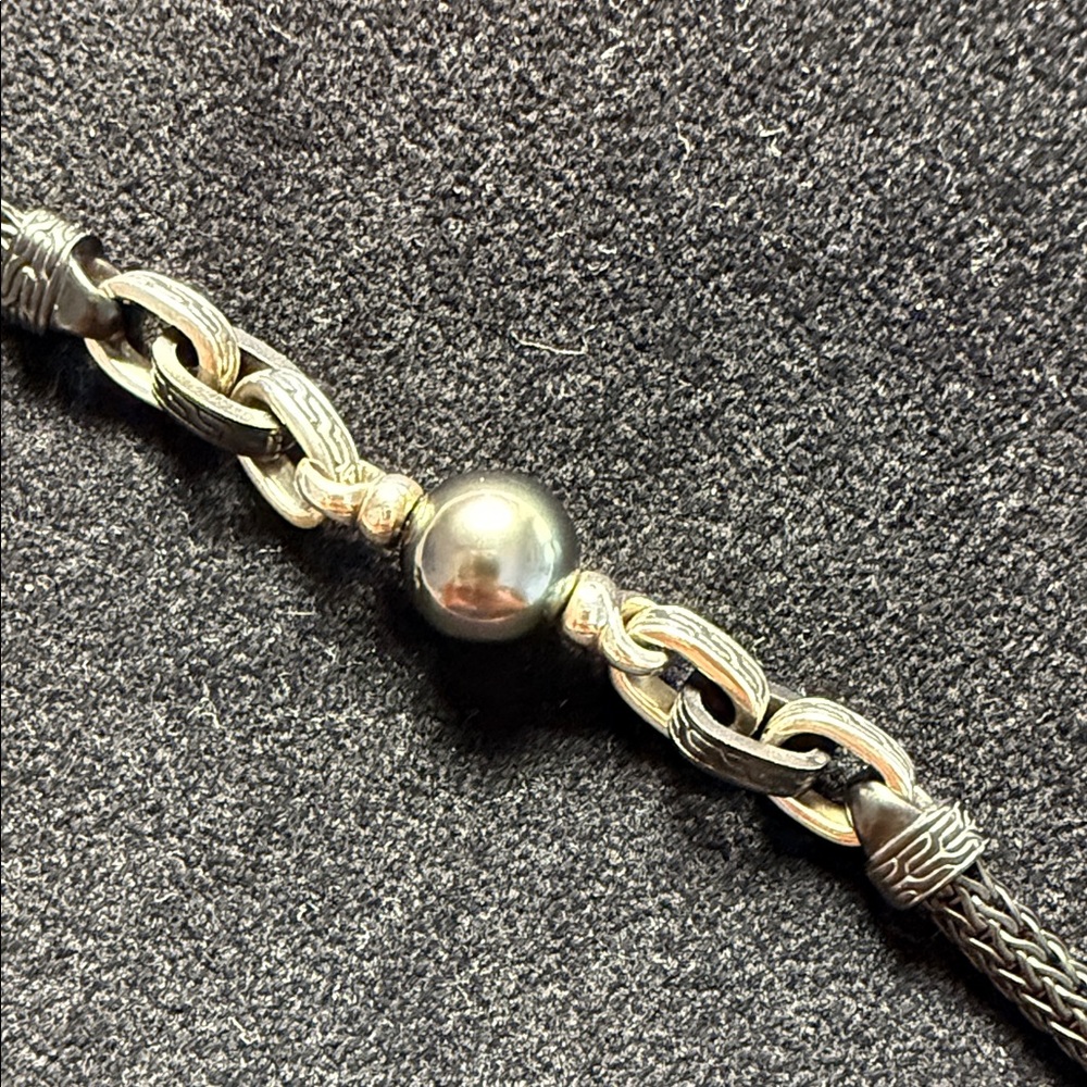 John Hardy Black and Sterling Silver Accent Bracelet - Picture 2 of 5